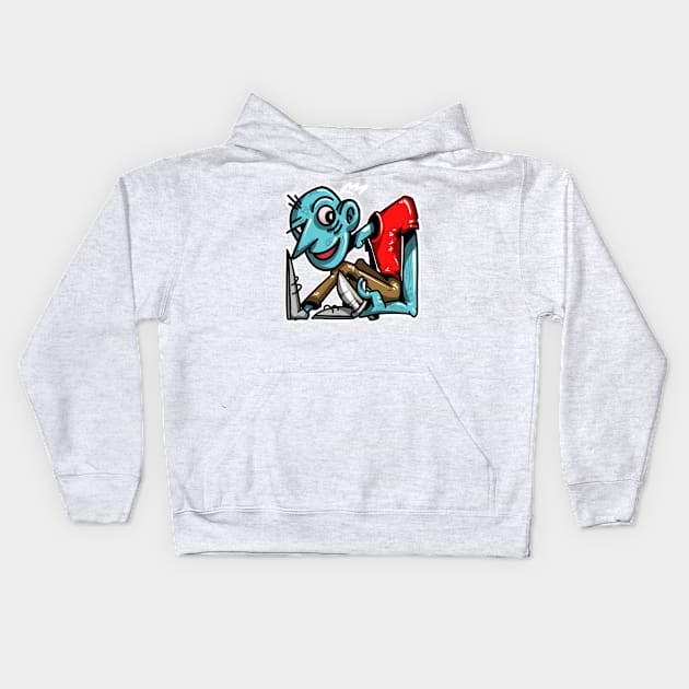 Sneaky dude Kids Hoodie by Graffitidesigner